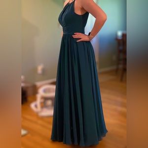 Azazie Teal Evening Gown